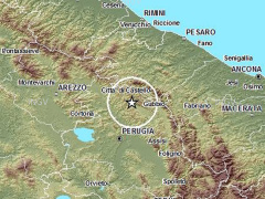 La mappa del terremoto tra Marche e Umbria del 9 luglio 2014