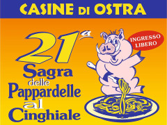 Locandina della 21° Sagra delle Pappardelle al Cinghiale