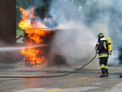 Vigili del fuoco in azione