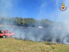 Incendio sterpaglie a Sirolo