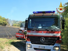 Vigili del Fuoco intervenuti per un incendio a Sirolo