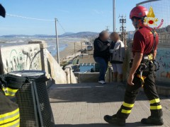 Salvataggio di una donna a Falconara