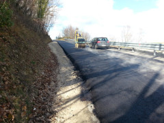 I lavori sulla strada provinciale Gualdo-Sant'Angelo in Pontano