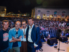 Memè, Piccinini, Di Liberto, Mangialardi e il pubblico del Summer Jamboree 2016 - Foto Simone Luchetti