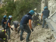 Reparto Mobile di Senigallia nelle zone del terremoto