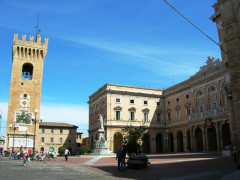 La piazza di Recanati