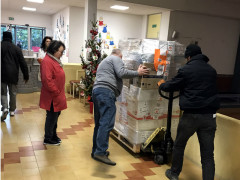 Consegna materiale scuola Tolentino