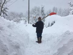 Spalatore di neve ad Amandola