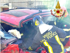 Intervento dei Vigili del Fuoco a Pedaso in seguito a un incidente