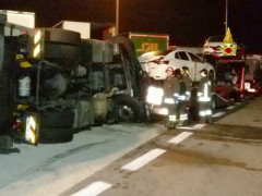 incidente nell’ l’area di servizio Metauro Est