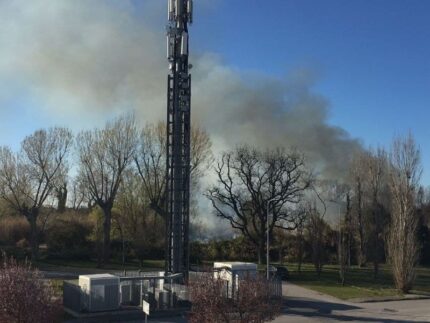 Incendio a Cesano