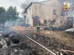 Incendio nei dintorni di Jesi