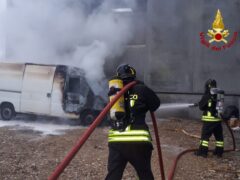 Incendio di un furgone a Monsano