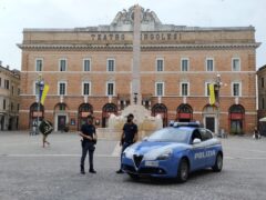 Polizia nel centro storico di Jesi