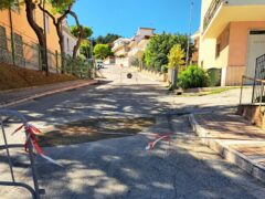 Lavori di ripristino a Grottammare dopo la bomba d'acqua