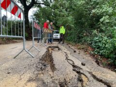 Pesaro, strada Angelo Custode danneggiata dal maltempo