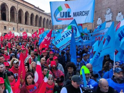 Manifestazione Cgil e Uil a Fabriano